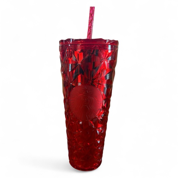 Starbucks 2023 Holiday Poinsettia Red Prism Cold Cup Tumbler - Picture 1 of 7